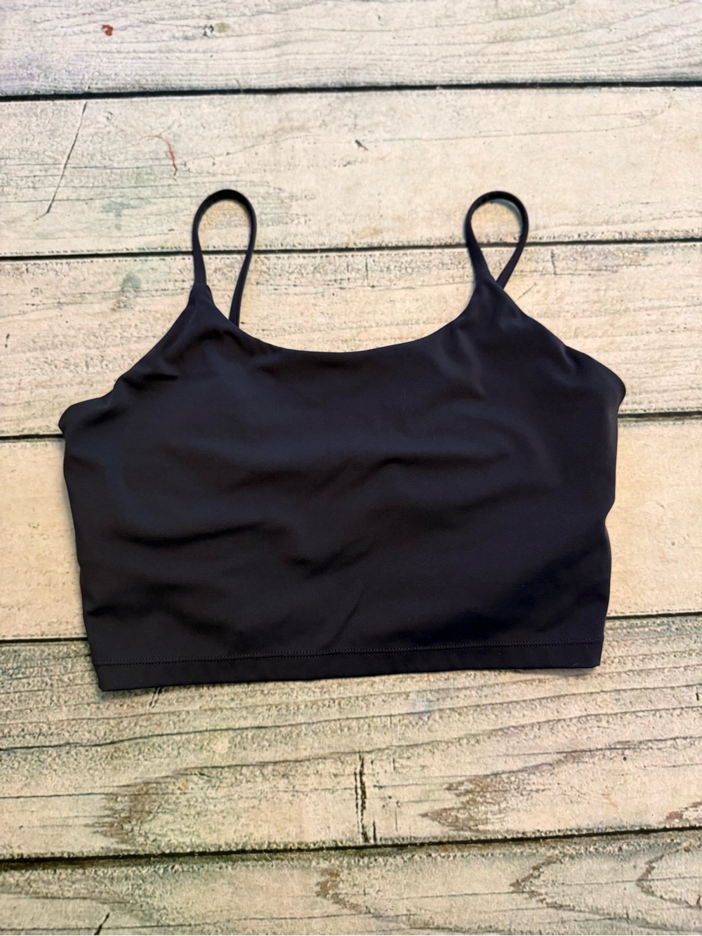 Adanola active wear gray sports bra crop tank. L